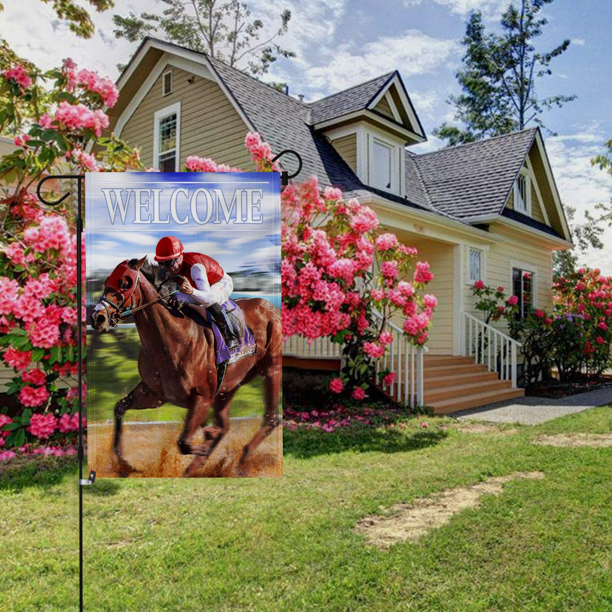 Anley weather-resistant-garden-flag withstands rain and sun while keeping colors vivid.
