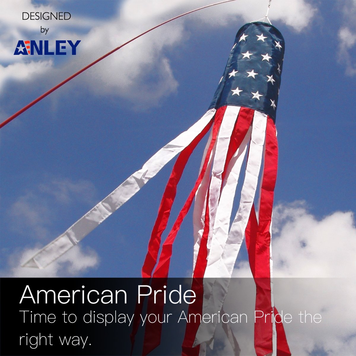 Anley windsock measures 3.3 feet long with 6 inch diameter