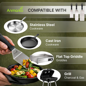 Anmarko professional chef-grade spatula set for commercial kitchens.