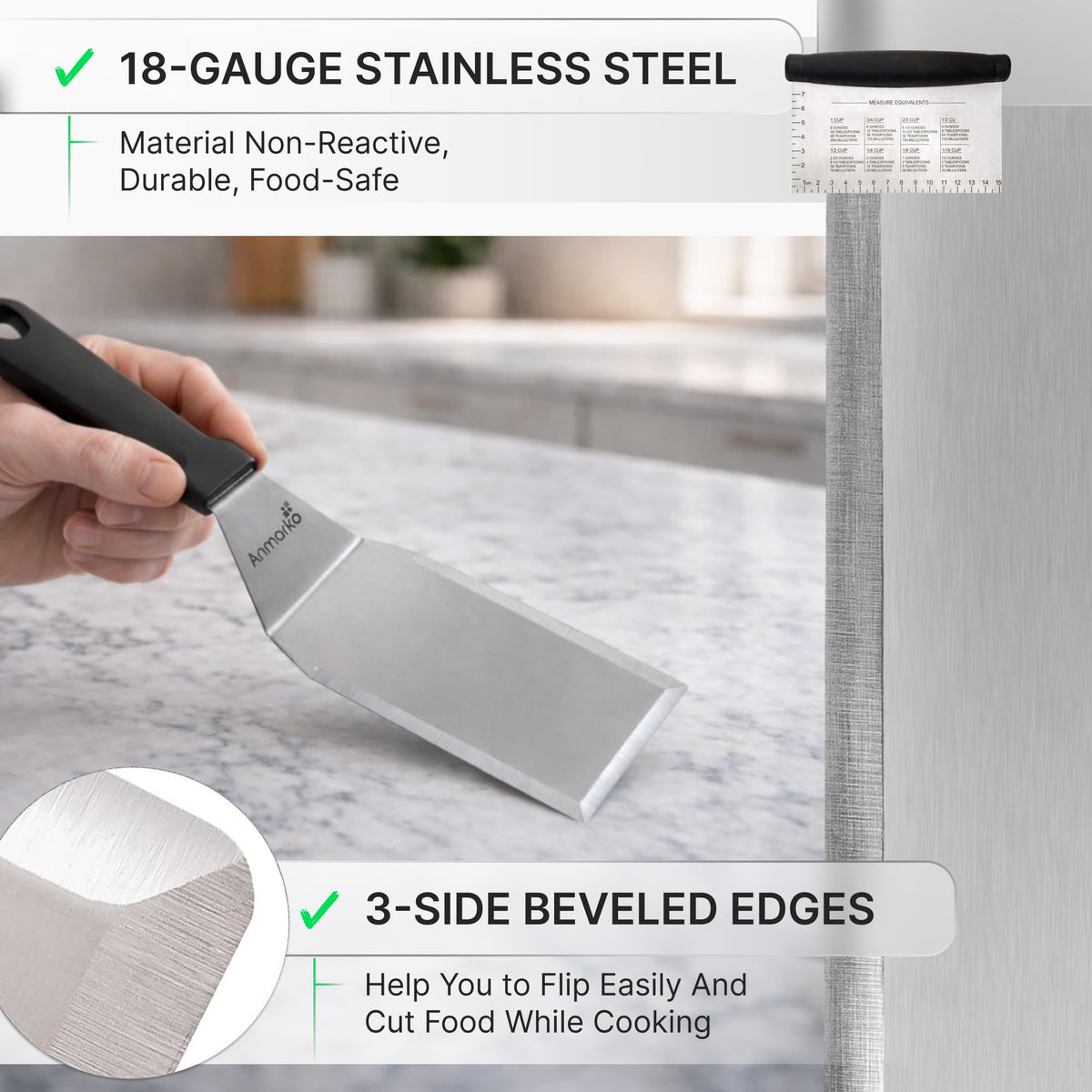 Anmarko pancake-flipper designed for even heating and reliable flips.