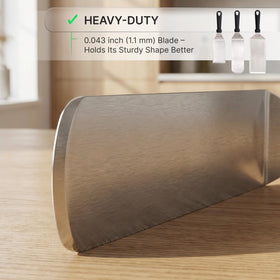 Anmarko stainless steel spatula with dishwasher-safe convenience.
