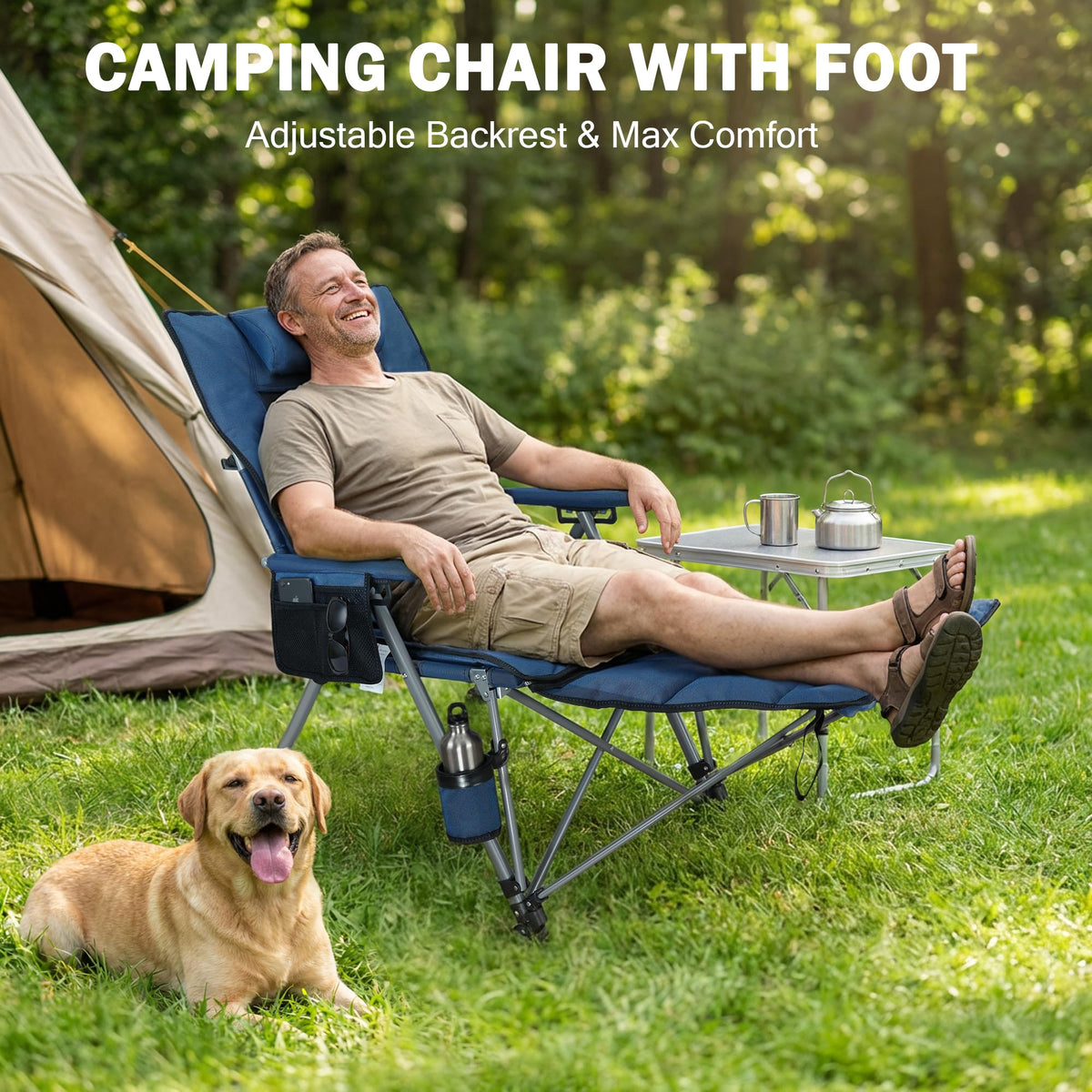 Anmiro chair includes carry bag for simple transport to parks