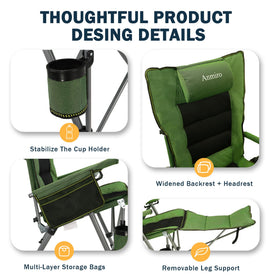 Anmiro chair folded compact for easy storage and travel