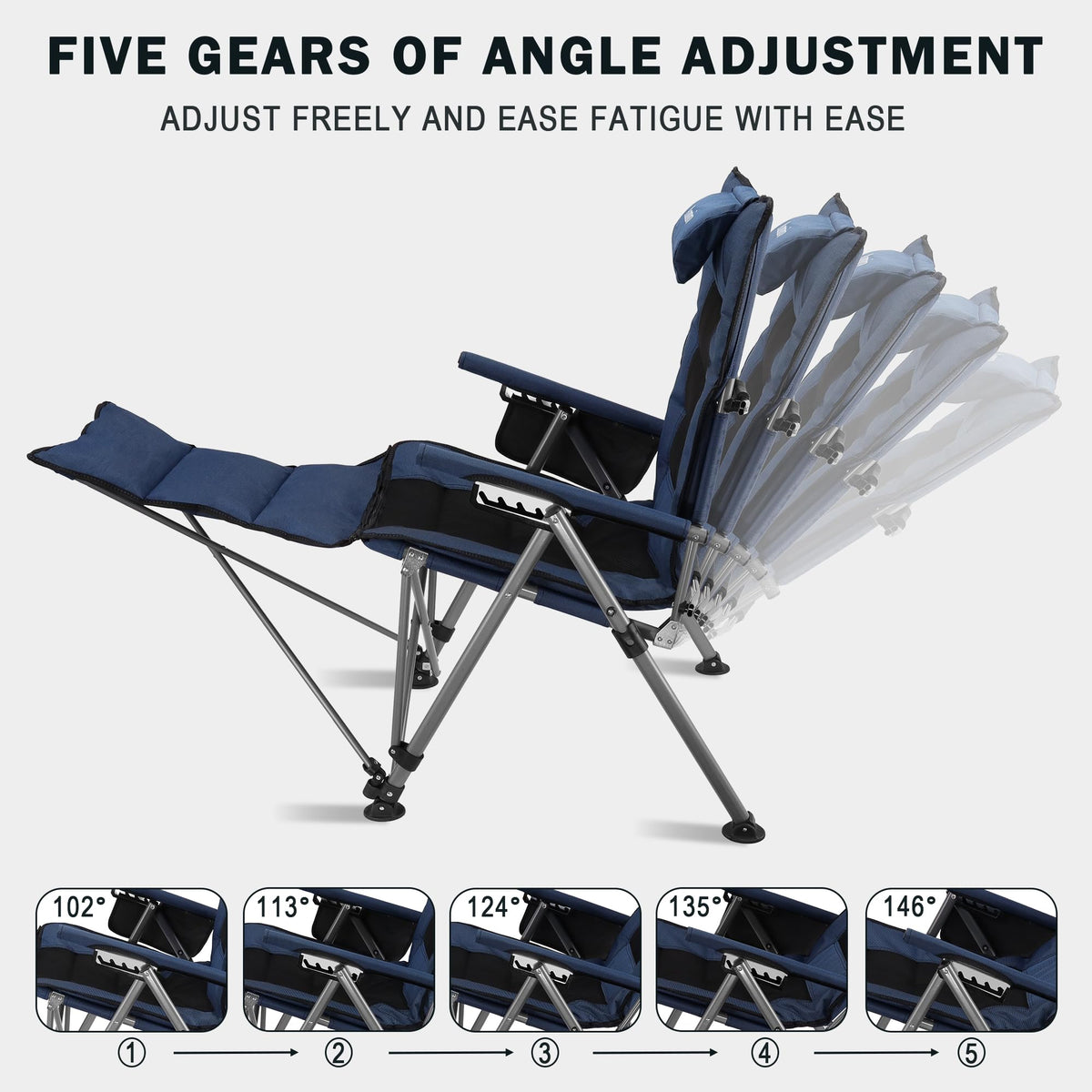 Anmiro chair with padded pillow for added comfort on camping trips
