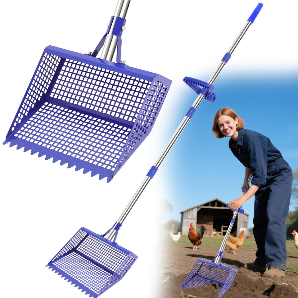 ANNDING Metal Pooper Scooper for large dogs, easy yard waste pickup.