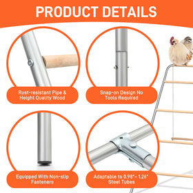 ANNDING chicken coop enrichment roost promotes activity and social interactions among flock mates.