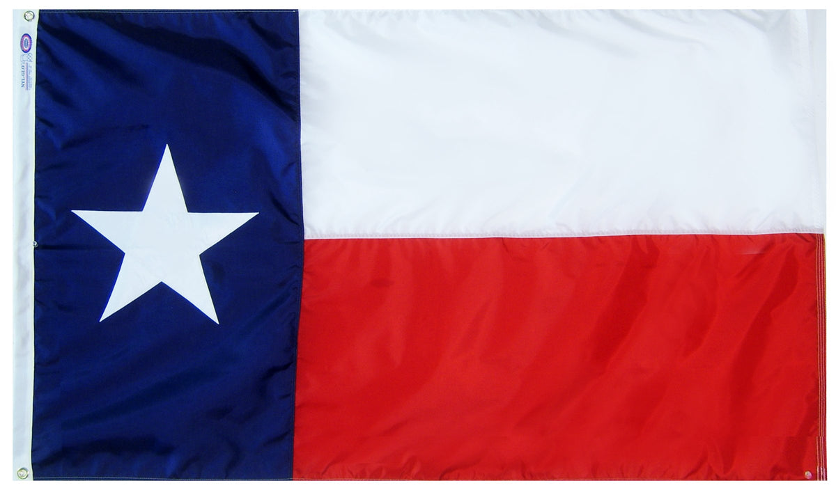 Annin Texas state flag with official design for outdoor display