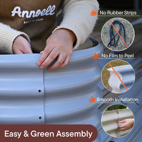 Annoell eco materials label emphasizes RoHS and Prop 65 compliance and non-toxic gardening.
