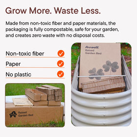 Annoell rounded-edge safety design prevents cuts during setup and gardening.