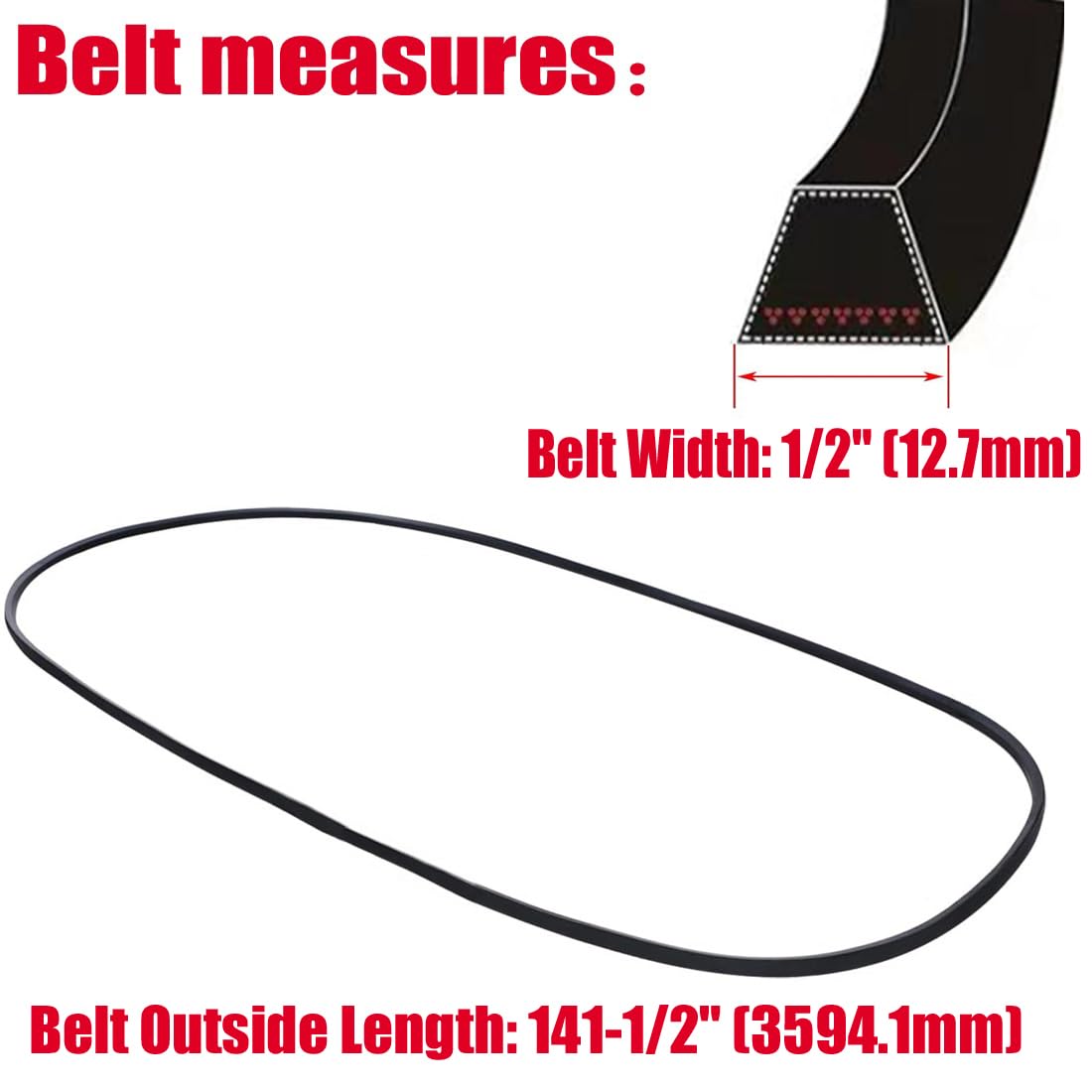 Annolai 119-8820 deck belt for 50-inch decks fits Toro mowers securely.
