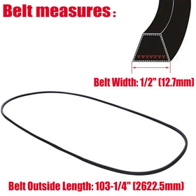 Annolai 954-04219 belt compatible with Cub Cadet LTX1045 and LTX1046.