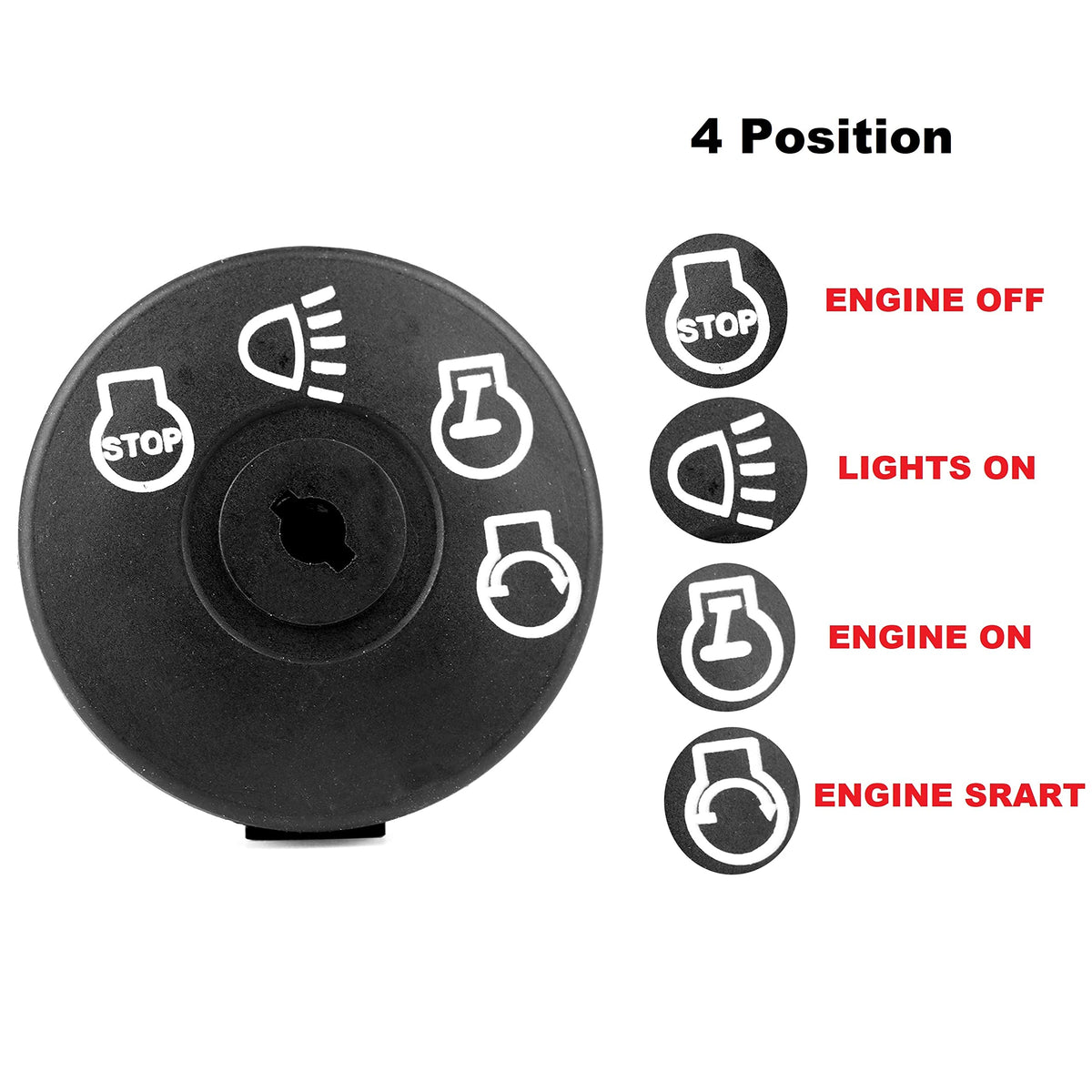 Annolai Gy20074 ignition switch side view highlights durable housing for tough outdoor use.