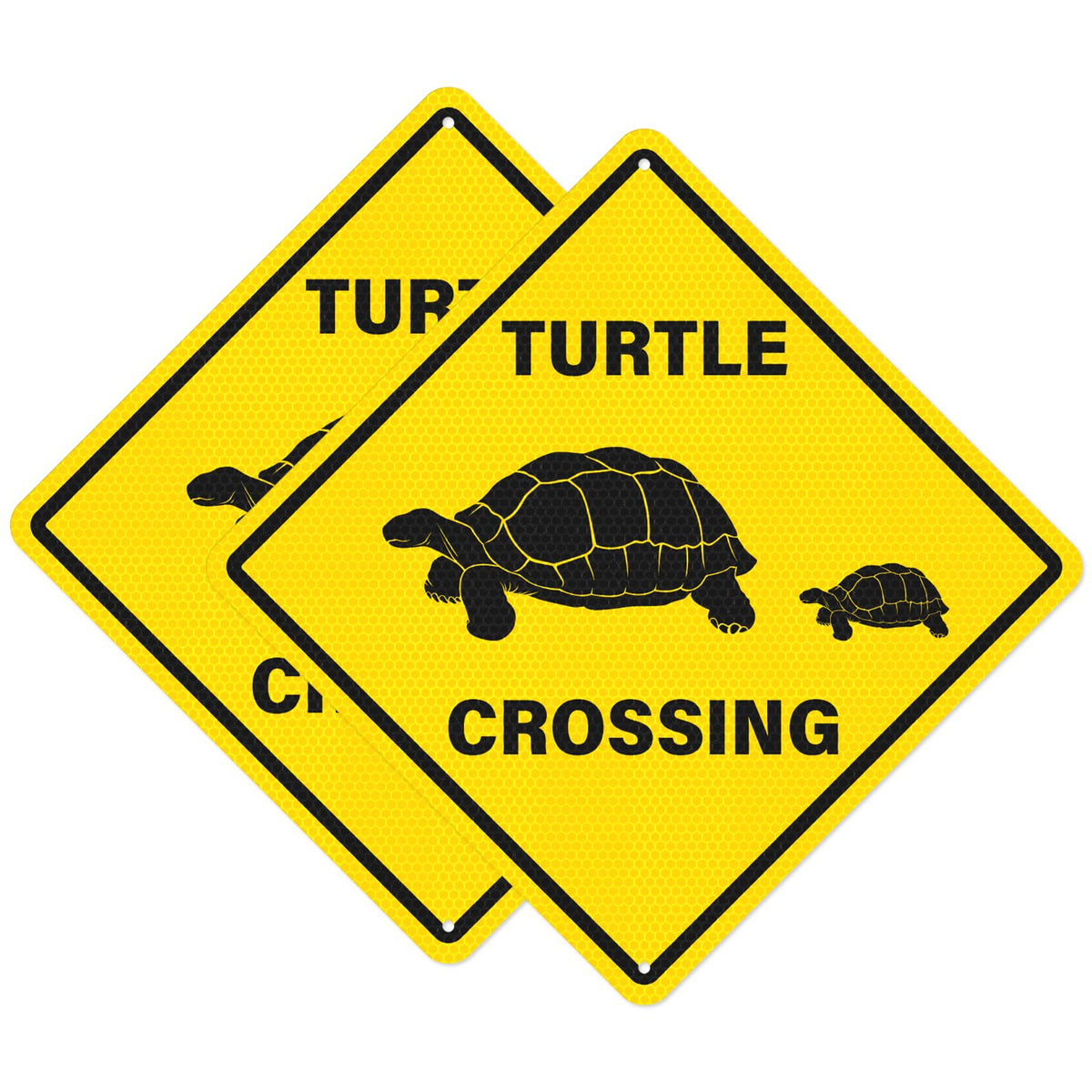 Anobell turtle crossing sign 12x12 yellow boosts daytime and night visibility for safety