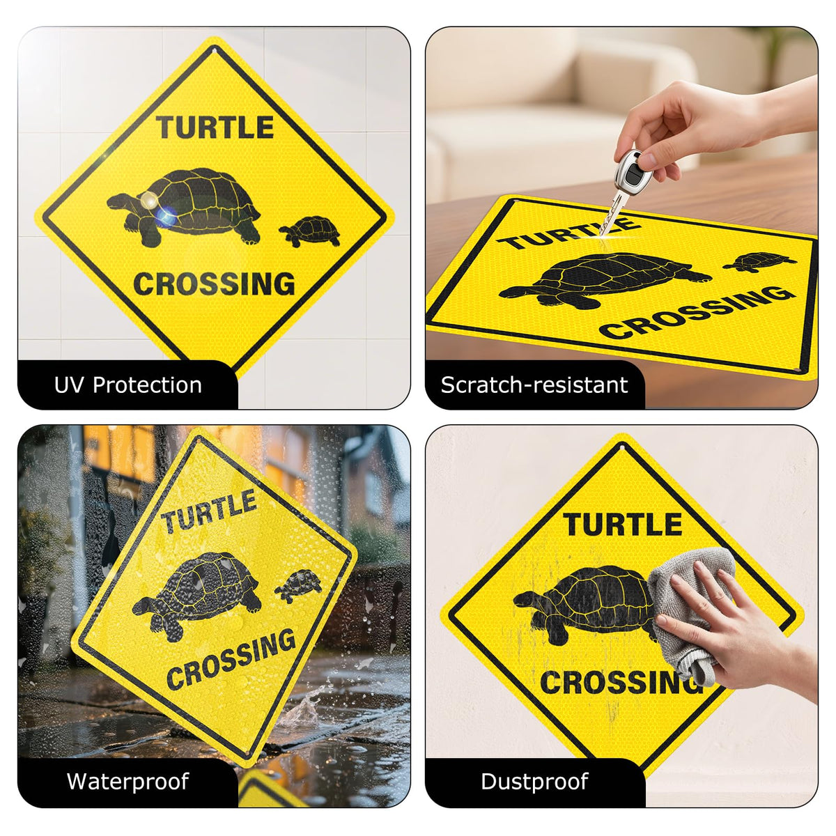 Anobell wall-mount turtle sign suited for garden walls and fences
