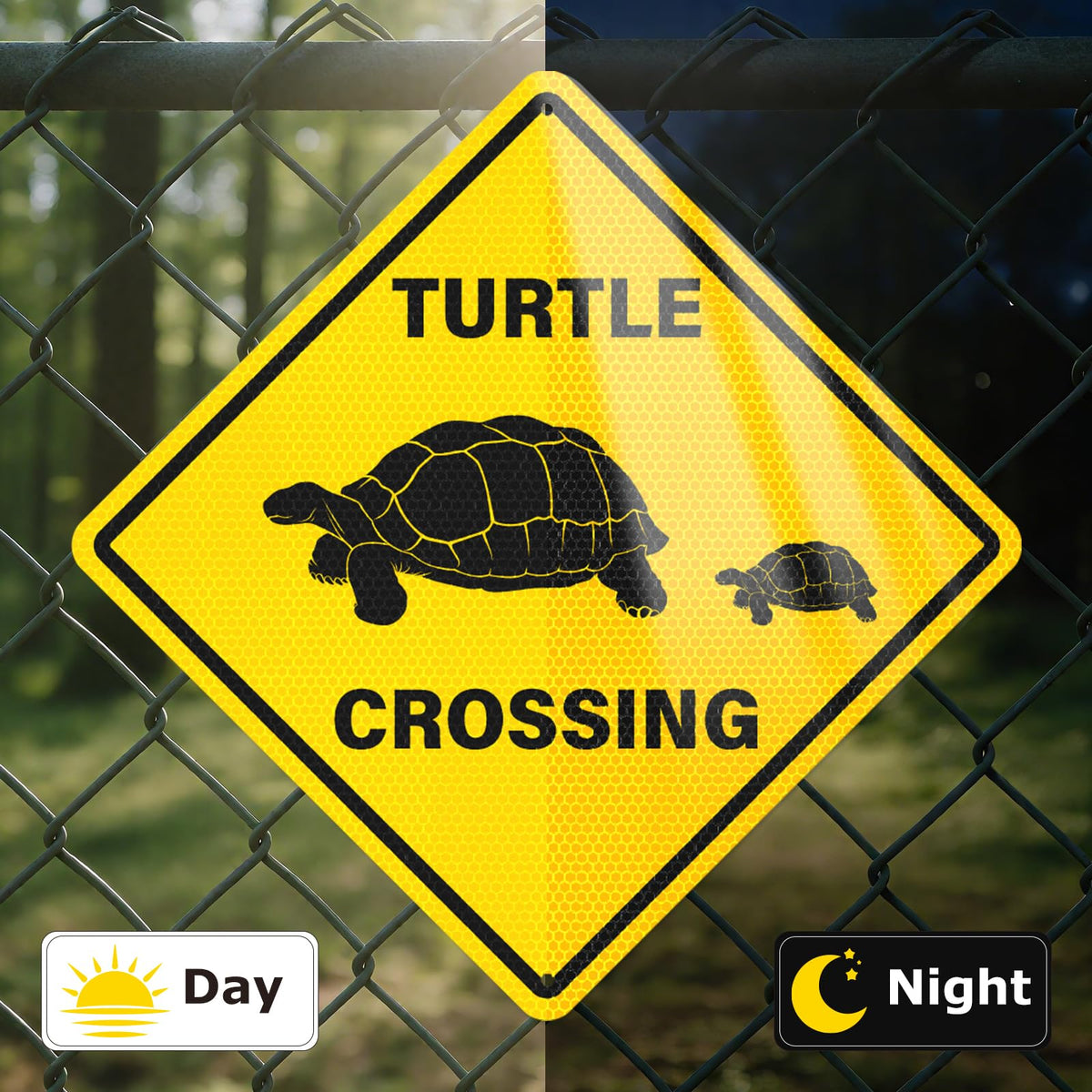 Anobell weatherproof turtle sign aluminum withstands rain and sun in any season