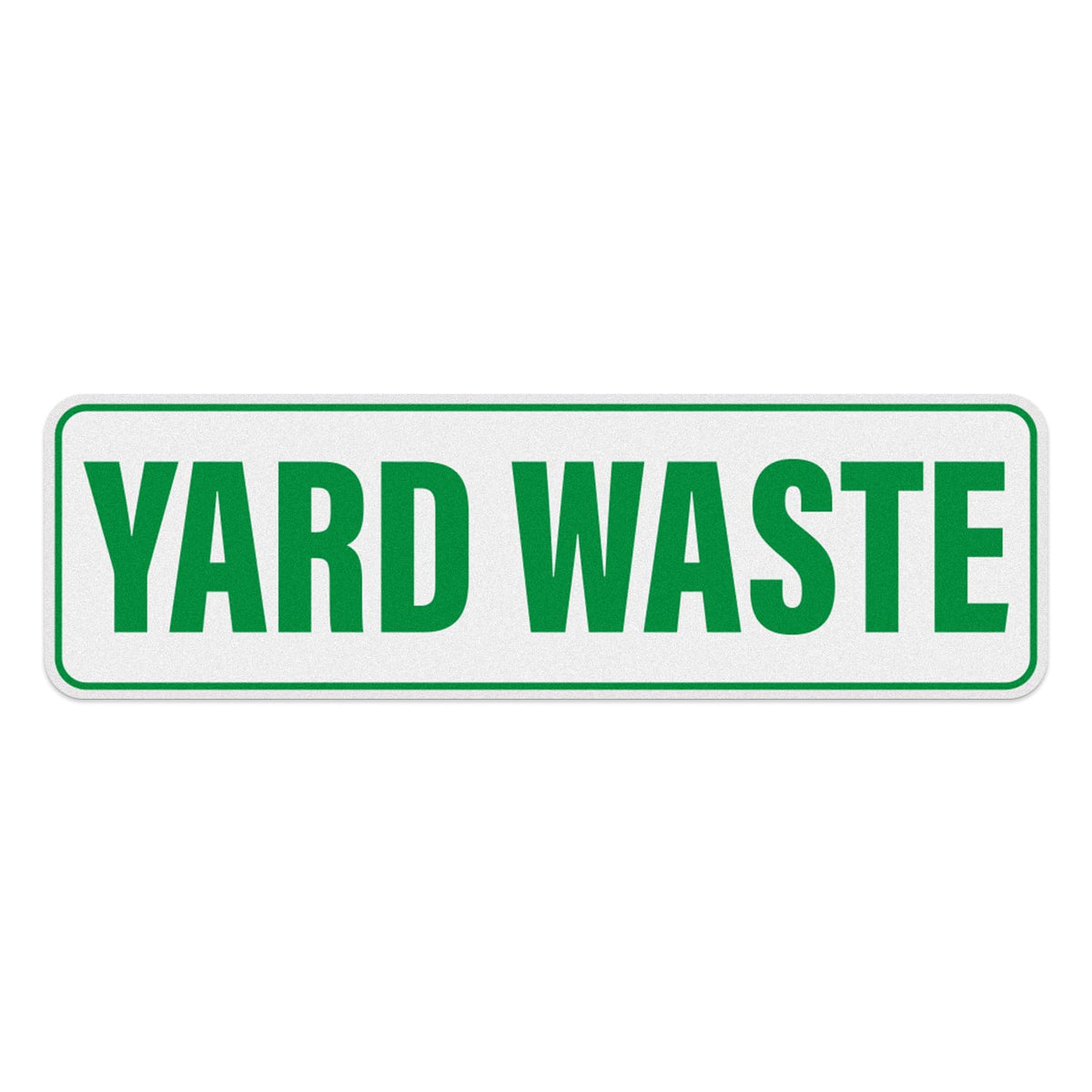 Anobell yard waste sticker designed for outdoor use in any weather.