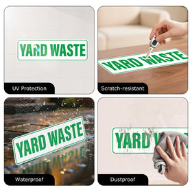 Anobell yard waste sticker is scratch-resistant for long-term outdoor use.