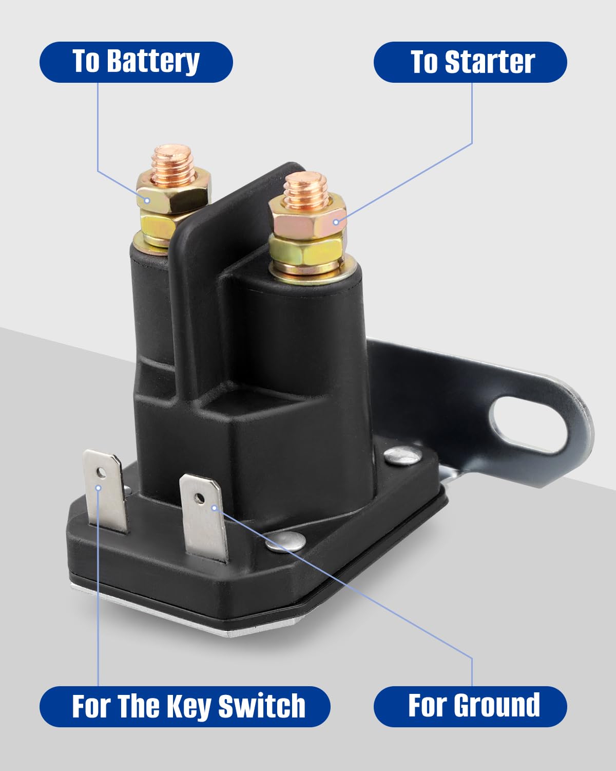 ANODZU 606445 starter solenoid for TrimStar, durable metal construction