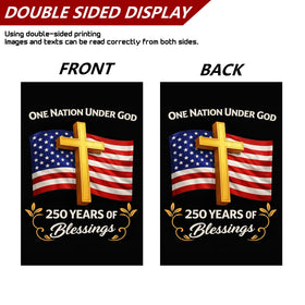 ANOER cross-stripes patriotic design flag, suitable for celebrations.