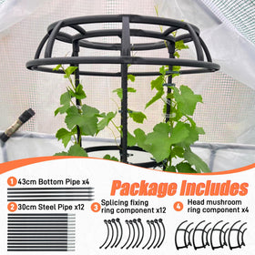 Anothera easy-assembly modular trellis pack adapts as plants grow