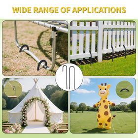 Anothera easy-installation tapered-tip stake penetrating hard soil with ease