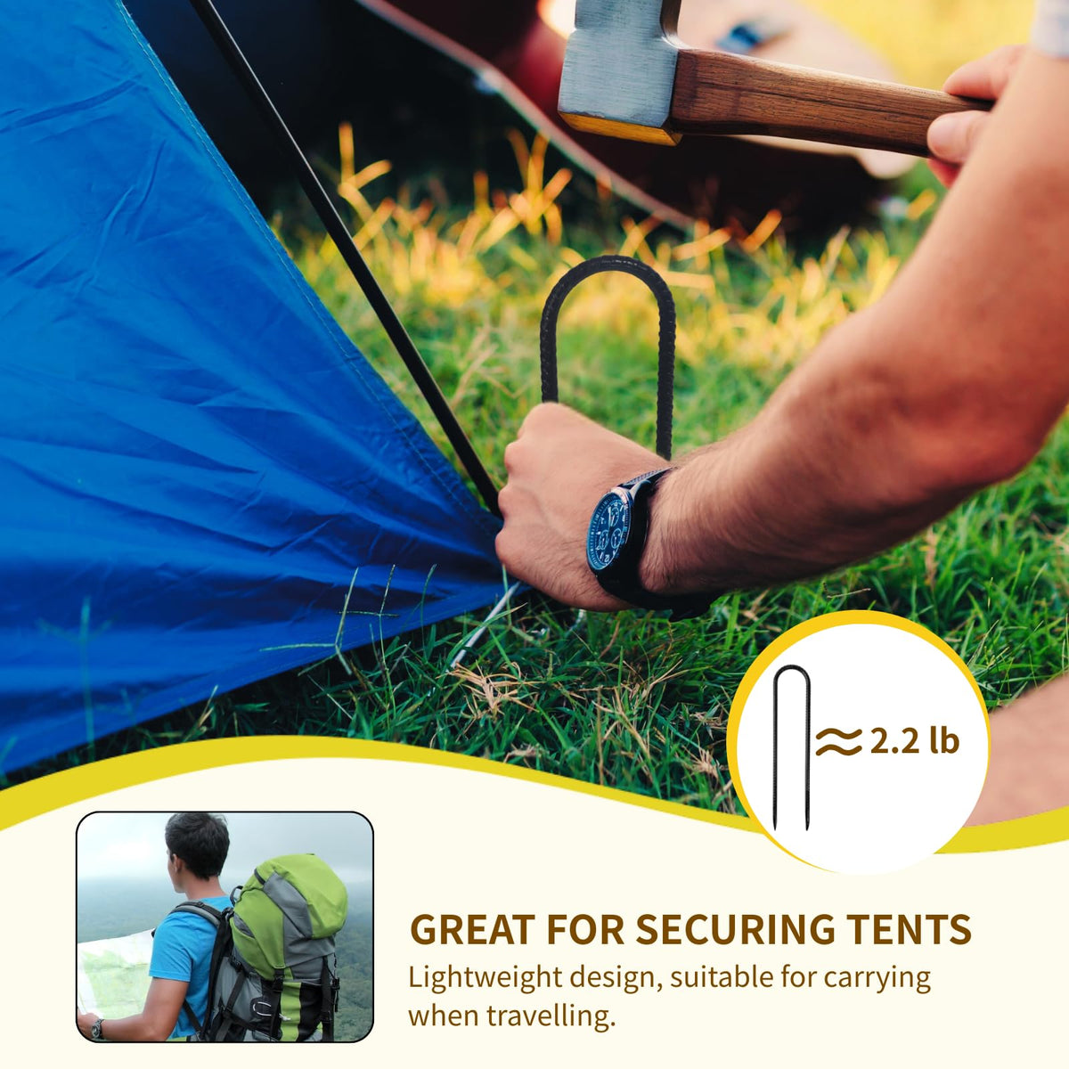 Anothera trampoline and fence ground stake anchors for durable outdoor anchoring