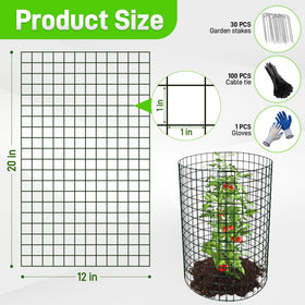Anothera wire cage with stakes and ties for quick garden setup