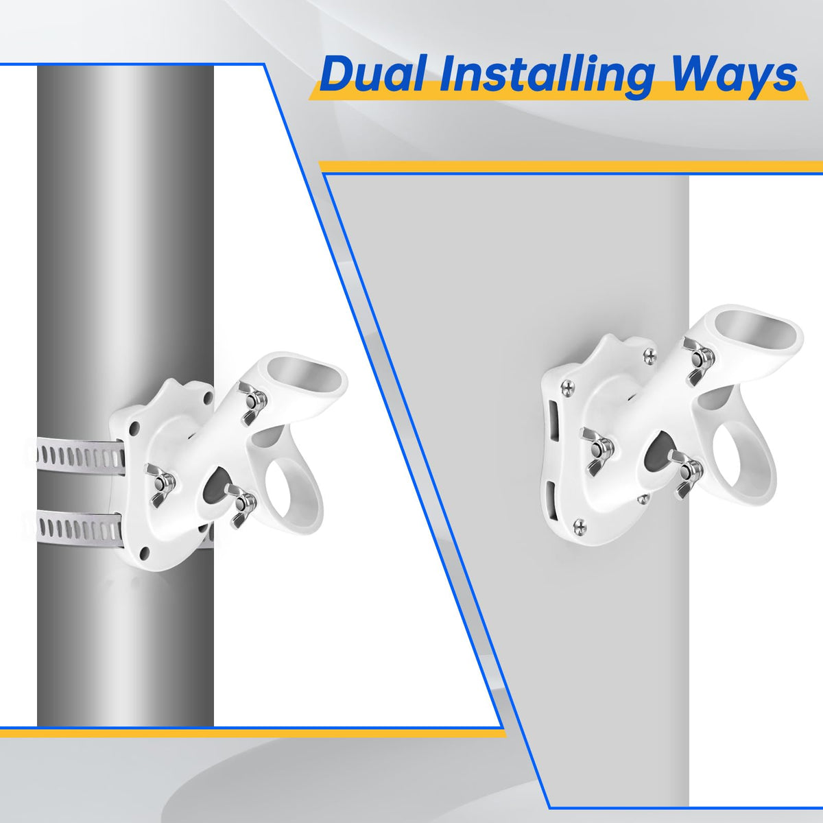 Anovo adjustable-height pole with six sections fits different flag sizes