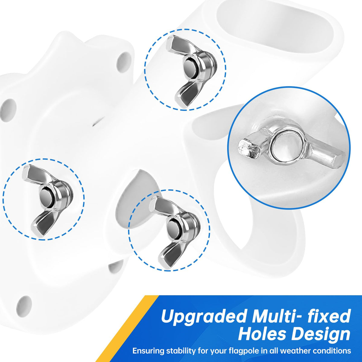 Anovo holder shows 45° and 90° angle options for flexible display.