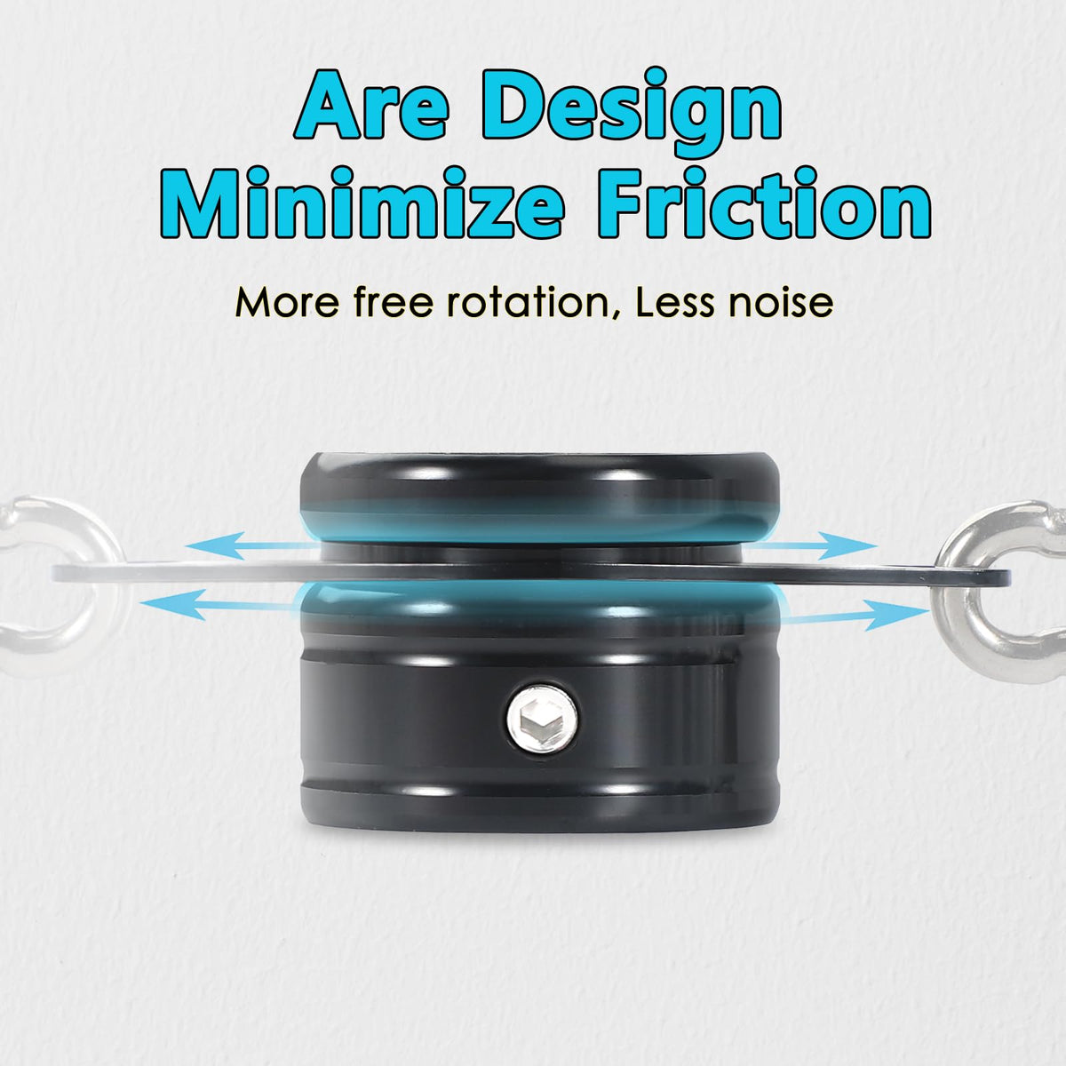 Anovo stainless steel swivel ring minimizes wear with arc design for long-lasting outdoor flags.