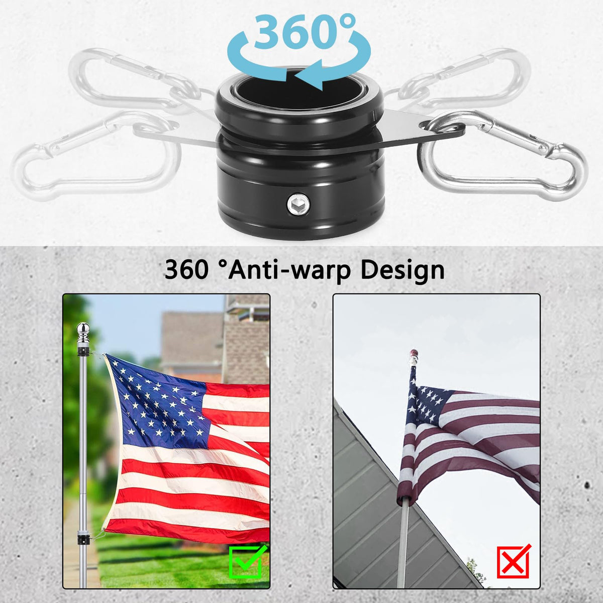 Anovo black aluminum parts resist weathering while keeping a sleek look.