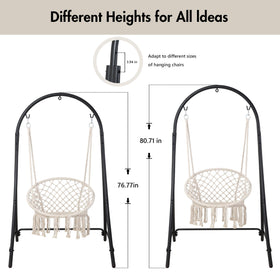 ANOW heavy-duty steel construction emphasizes durable support for lounging.