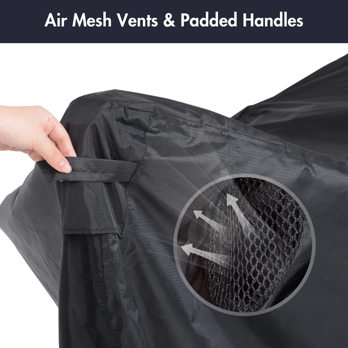 ANOW hammock cover elastic hem cord ensures a snug, customized fit.