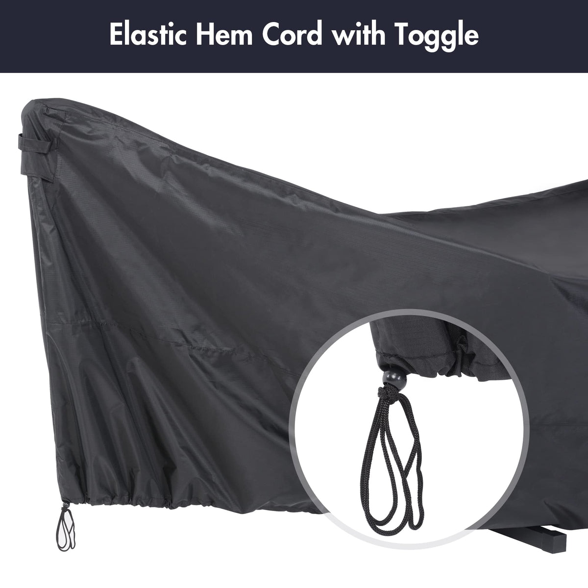 ANOW grid-texture hammock cover adds visual texture while guarding your gear.