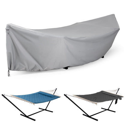 ANOW hammock cover showing grid texture for rain and sun protection