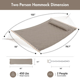 ANOW hammock with extended chains offers longer hanging reach