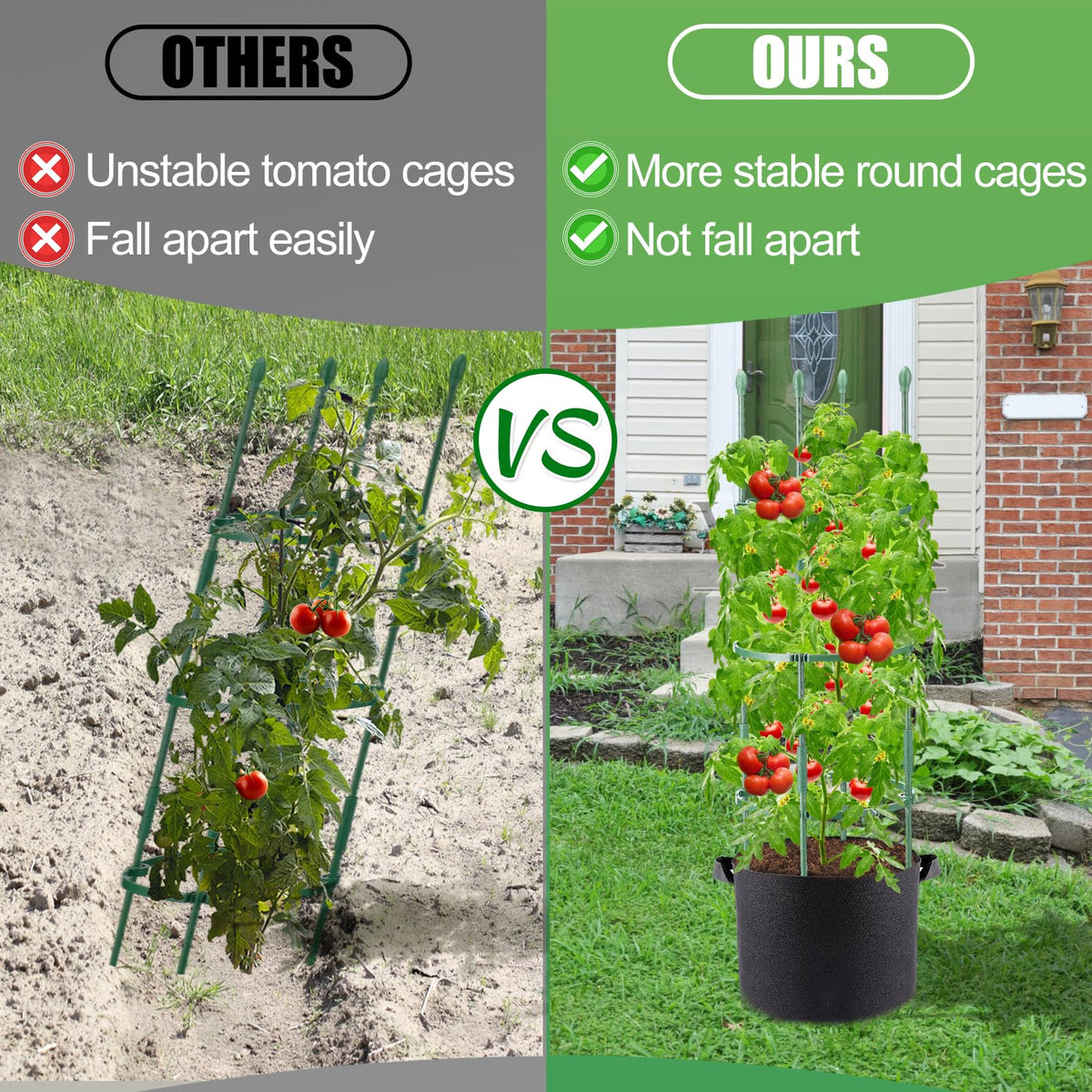 ANPHSIN 10-gallon grow bags ready to host thriving vegetables