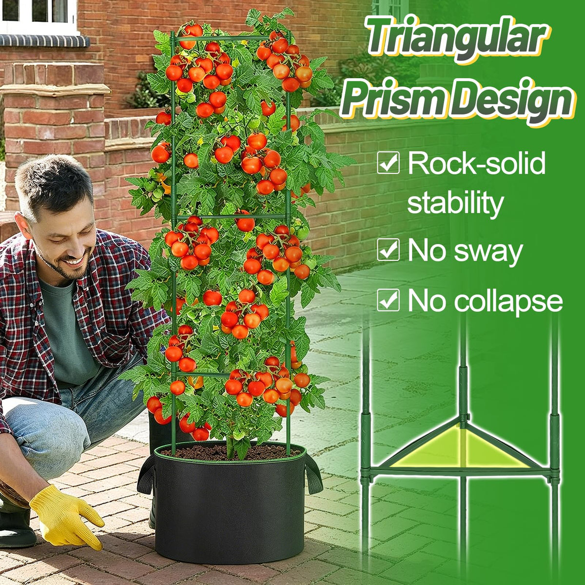 ANPHSIN 15-gallon grow bags provide breathable, durable housing for healthy root growth