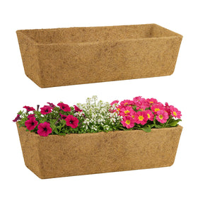 ANPHSIN 30in tapered coconut liner pack for window planters improves airflow and soil containment.