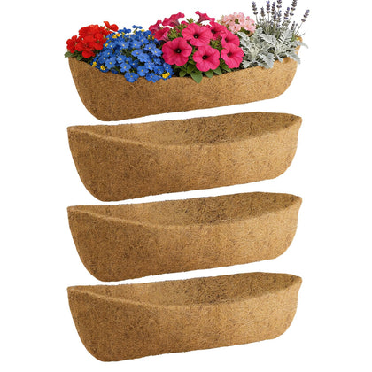 ANPHSIN 36in arched coco liner in a window box enhances airflow for thriving plants