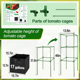 Kit includes 48 rods and 24 connectors for a solid trellis