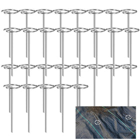 ANPHSIN 60pcs 7-gauge G-shaped landscape staples secure weed barrier fabric in wind