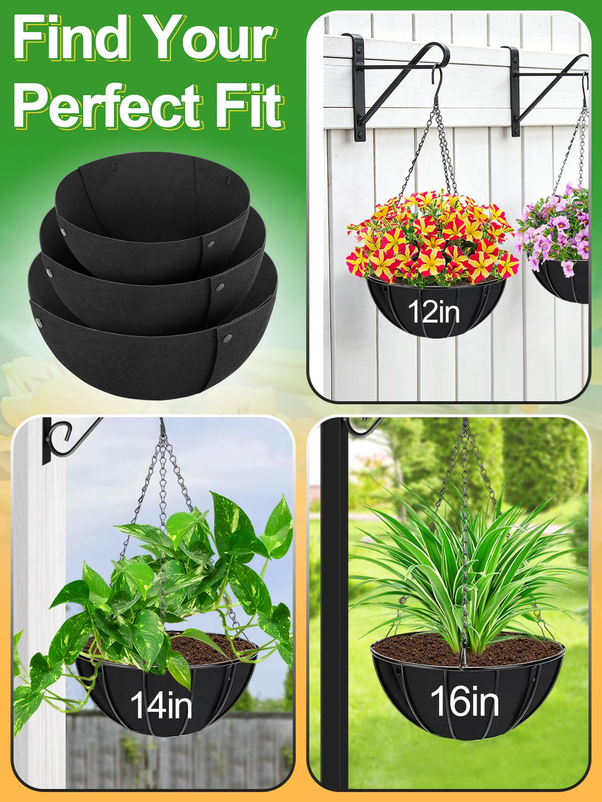 Eight-row reinforced stitching enhances load-bearing for large plants in baskets.