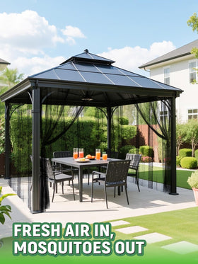 ANPHSIN breeze-friendly mesh on porch creates airy summer comfort.