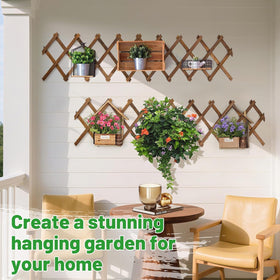 ANPHSIN climbing plants support fence, guiding vines along a decorative panel