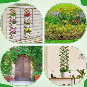 ANPHSIN decorative wood trellis panel with lights, ideal as evening backdrop