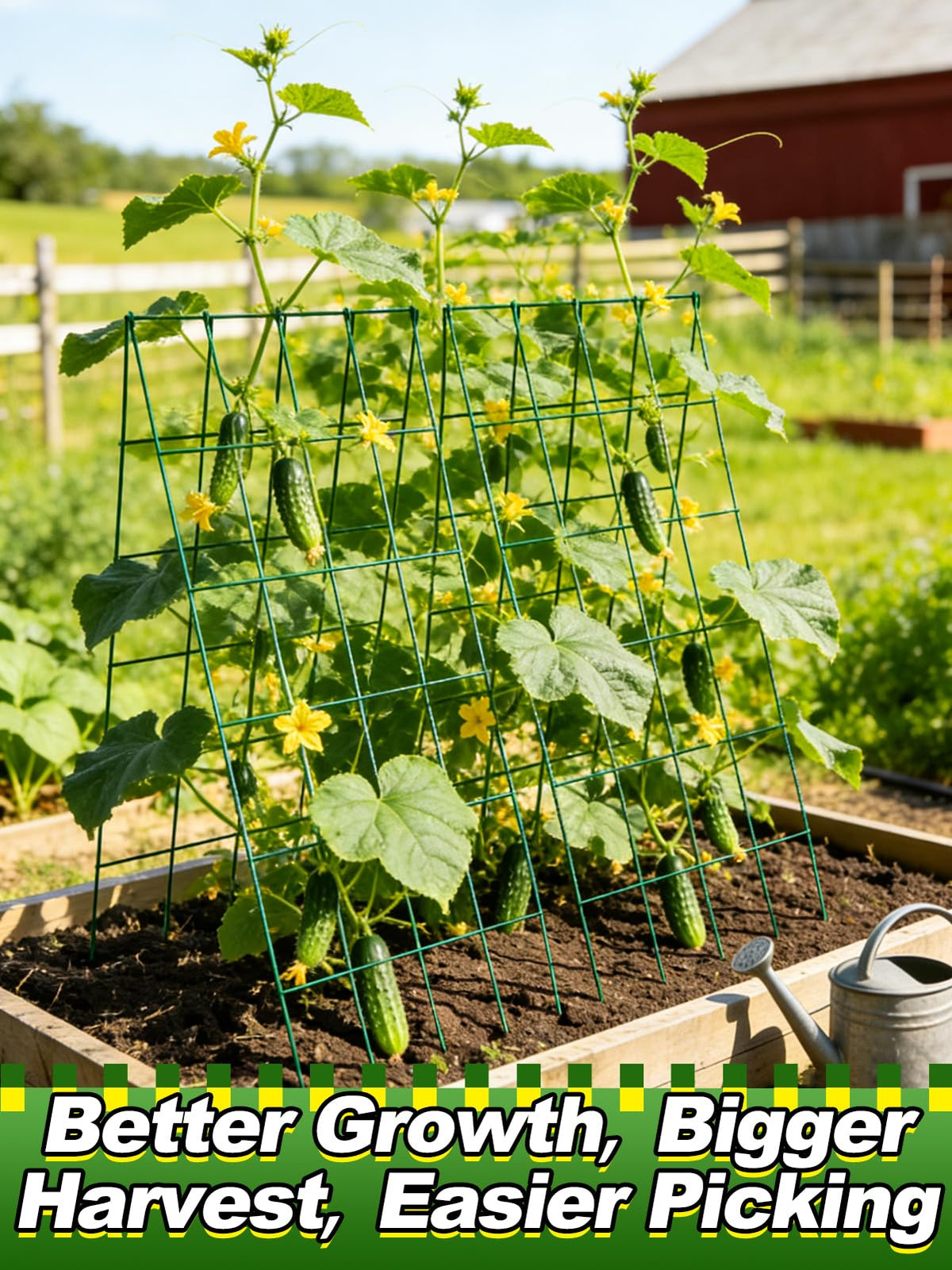 ANPHSIN heavy-duty 4.5mm wire trellis provides reliable load-bearing for vines.