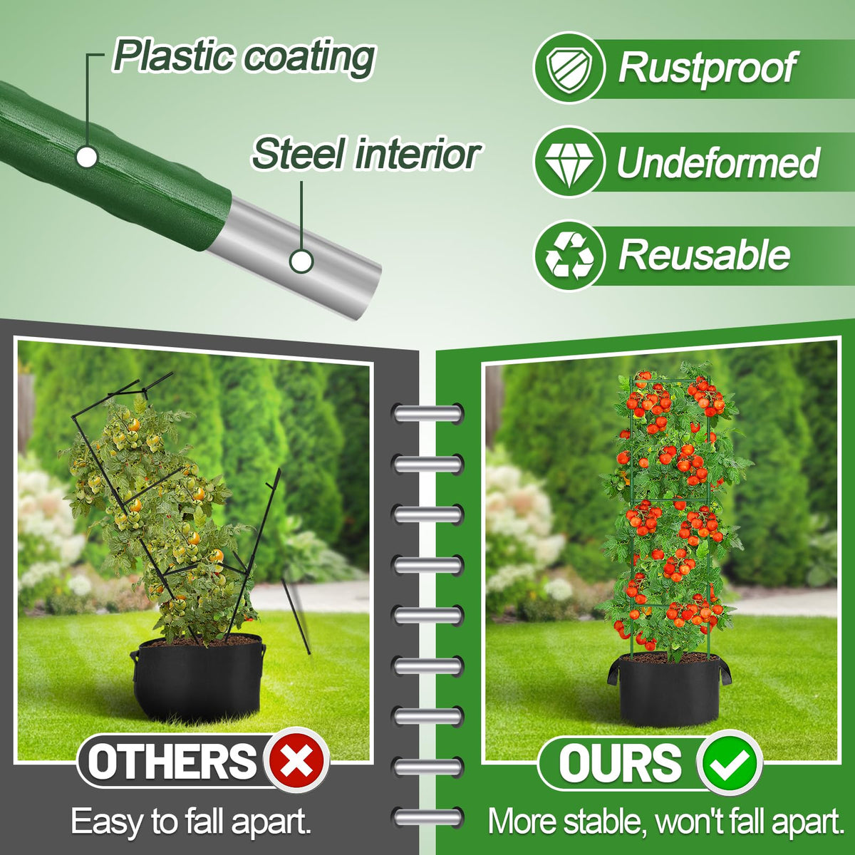 ANPHSIN height-adjustable cage grows with plants up to 48 inches