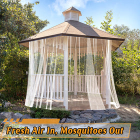 ANPHSIN breathable see-through mesh preserves view while providing insect protection.