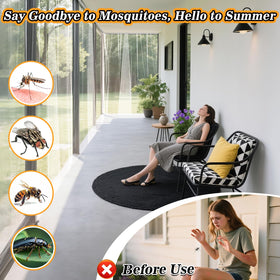 ANPHSIN mosquito net hanging on balcony ready for quick setup.